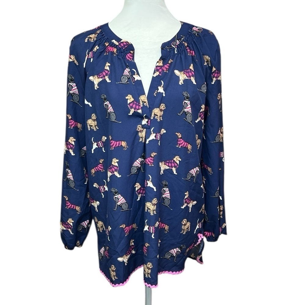 Simply Southern Dog Print Blouse
